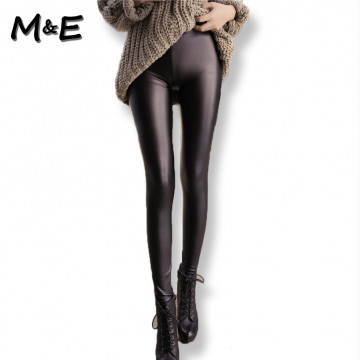 2017 Autumn Winter Plus Size S- 4XL 5XL Women PU Leather Pants Stretch Leggings Pencil skinny Black Sexy Ladies female Trousers32617132668