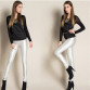 2017 New Spring Women Brand Clothing High Waist Slim Faux Leather Pants Lady Fashion Fleece Skinny PU Leather Trousers Leggings32797534342
