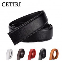 5 Color No Buckle Designer Mens Belts Body 3.5cm Wide Cowskin Genuine Leather High Quality Men Automatic Belt Body Kemer White