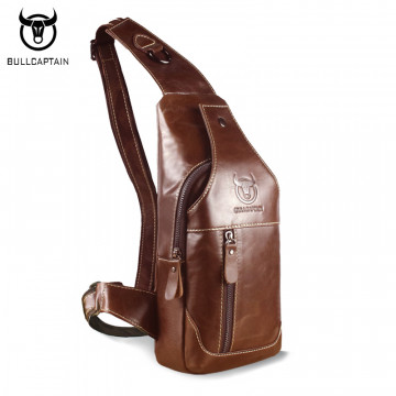 BULL CAPTAIN 2017 Fashion Genuine Leather Crossbody Bags men casual messenger bag Small Brand Designer Male Shoulder Bag 01932794937218