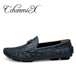 Big Size 38-50 Mens Soft Leather Loafers Shoes Autumn Spring Men's Flats Men Slip On Moccasins Metal Driving Shoes
