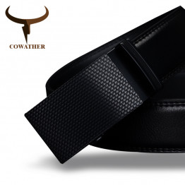 COWATHER Good mens belt luxury high quality cow genuine leather belts for men automatic buckle fashion waist male free shipping 
