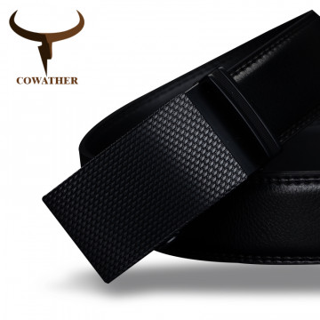 COWATHER Good mens belt luxury high quality cow genuine leather belts for men automatic buckle fashion waist male free shipping32789654103