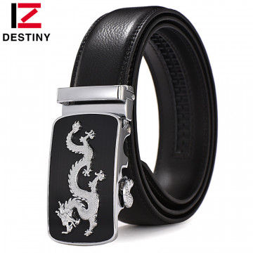 DESTINY Newest Dragon Belt Men Luxury Famous Brand Waist Strap Male High Quality Genuine Leather Belts For Men Automatic Buckle32786500651