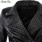 Faux Leather Jacket Women Stud/rivet Moto Biker Zip Coats chaqueta Blazer PU Jack jaqueta couro Rock cuir femme casaco 2017
