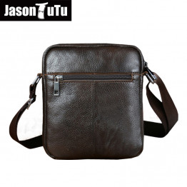 Genuine Leather Men Shoulder Bags New Fashion Hot Male Handbag Small Crossbody Messenger Bag Travel Bolsa Brown Men's Satchels