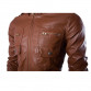 GustOmerD Fashion Brand 2017 Spring Leather Jacket Men Stand Collar Slim Fit Motorcycle Jacket Multi-pocket Mens Leather Jacket32420206753