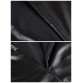 Hot 2017 Women Leather Dress Sexy Clubwear Long Sleeve Crew Neck Party Black Midi Faux Leather Dress