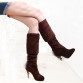 Hot sale fashion long boots for women Nubuck Leather sexy Stovepipe long boots Over the Knee high heels women boots size 34-4332519348184