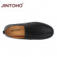 JINTOHO Big Size Men Genuine Leather Shoes Slip On Black Shoes Real Leather Loafers Mens Moccasins Shoes Italian Designer Shoes