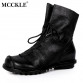 MCCKLE 2017 Women Fashion Vintage Genuine Leather Shoes Female Spring Autumn Platform Ankle Boots Woman Lace Up Casual Boots32767501134