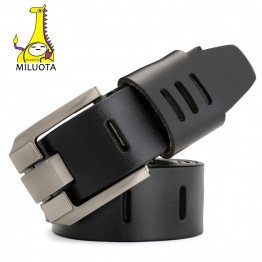 [MILUOTA] Designer Belts Men High Quality Genuine Leather Belt for Men Luxury Ceinture Homme Military Style 130CM MU012