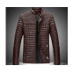 MLJ25 2017 New Arrival Men's Solid Korean Style Fashion Male Casual PU Leather Jacket  Slim Fit Solid Big Size M-5XL Coat men