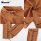 Missufe Lace Up Cut Out Suede Leather Pencil Pants 2017 Street Fashion Casual Outfit Women Trousers Sexy Bandage Legging Pants