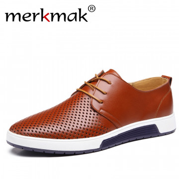New 2017 Summer Brand Casual Men Shoes Mens Flats Luxury Genuine Leather Shoes Man Breathing Holes Oxford Big Size Leisure Shoes32668749943