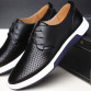 New 2017 Summer Brand Casual Men Shoes Mens Flats Luxury Genuine Leather Shoes Man Breathing Holes Oxford Big Size Leisure Shoes