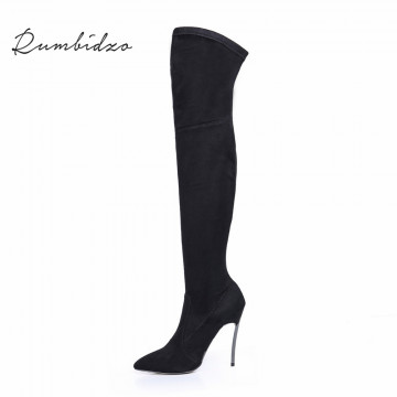Rumbidzo 2017 Autumn Winter Women Boots Stretch Slim Thigh High Boots Fashion Over the Knee Boots High Heels Shoes Woman Sapatos32769364111