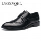 Size 47 48 Fashion PU Leather Men Dress Shoes Pointed Toe Bullock Oxfords Shoes For Men, Lace Up Designer Luxury Men Shoes M06732811069607