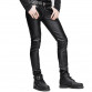 Steampunk Man Close Pants Men's Winter Stretch Tight Leather Pants Black Long Trousers Male Gothic Clothing Pu Boot Cut 