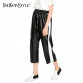 [TWOTWINSTYLE] 2017 Autumn Winter Hit Color PU Leather Harem Pants Women New Fashion