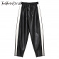 [TWOTWINSTYLE] 2017 Autumn Winter Hit Color PU Leather Harem Pants Women New Fashion