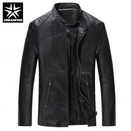 URBANFIND Brand Fashion Men Quality Leather Jackets Size M-4XL Soft PU Leather Man Cool Motorcycle Jacket Coats