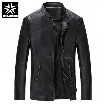 URBANFIND Brand Fashion Men Quality Leather Jackets Size M-4XL Soft PU Leather Man Cool Motorcycle Jacket Coats