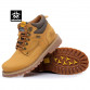 URBANFIND Lace-Up Men Fashion Boots EU 38-44 Durable Rubber Sole Man Nubuck Leather Ankle Shoes Brown / Yellow32742464332