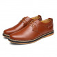 VMUKSAN Men Flats Black Faux Leather Formal Shoe For Man Dress Shoes Round Toe Vintage Italian Mens Oxfords