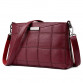 Women Genuine Leather Plaid Messenger Bags Sac a Main Shoulder Bags Women Crossbody Bag Ladies High Quality Sheepskin Handbags