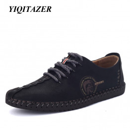 YIQITAZER 2017 New Arrival Nubuck Leather Shoes Man,Lace Fashion Summer Brand Dress Mens Shoes Yellow Black Size 6.5-9.5