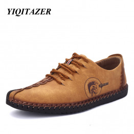 YIQITAZER 2017 New Arrival Nubuck Leather Shoes Man,Lace Fashion Summer Brand Dress Mens Shoes Yellow Black Size 6.5-9.5