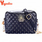 Yogodlns Women Bag Fashion Women Messenger Bags Rivet Chain Shoulder Bag High Quality PU Leather Crossbody Quiled Crown bags32608664648